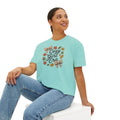 Cozy Girl Era Tee — Fall Leaf Wreath Graphic