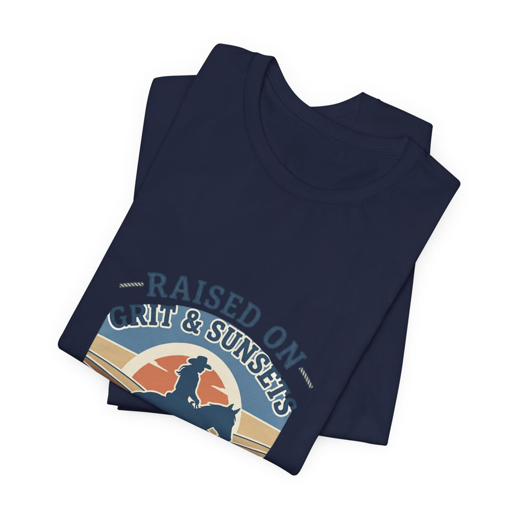 Raised on Grit & Sunsets Tee | western cowgirl ranch rustic prairie vintage