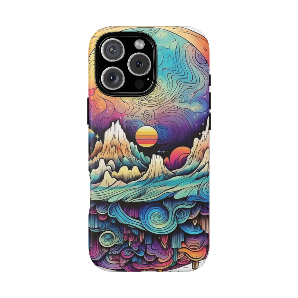 Psychedelic Mountain Sunset Tough Case