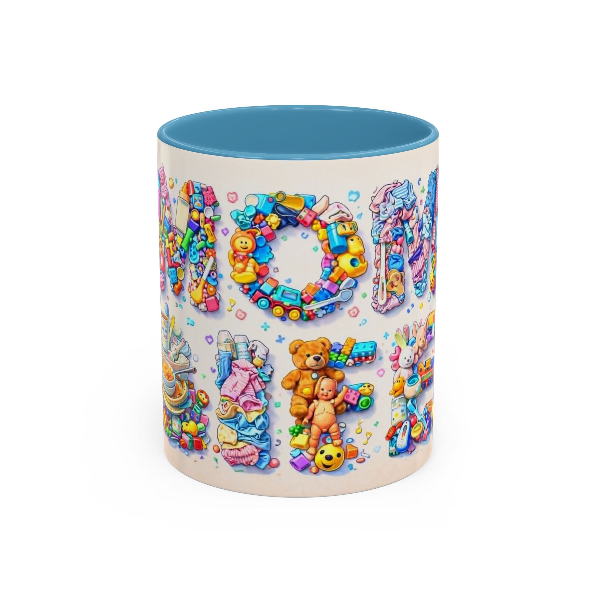 Baby Shower 'Mom to Be' Accent Coffee Mug — Cute Toy Lettering Design