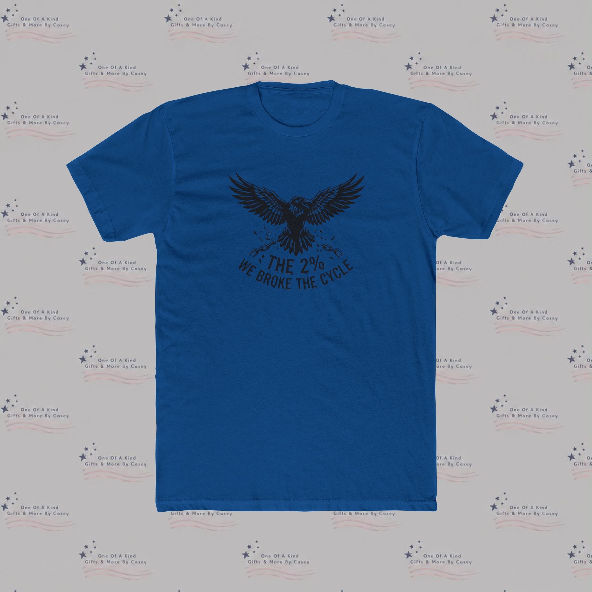 Eagle Graphic Tee — “The 2% We Broke The Cycle” Inspirational Crew Shirt