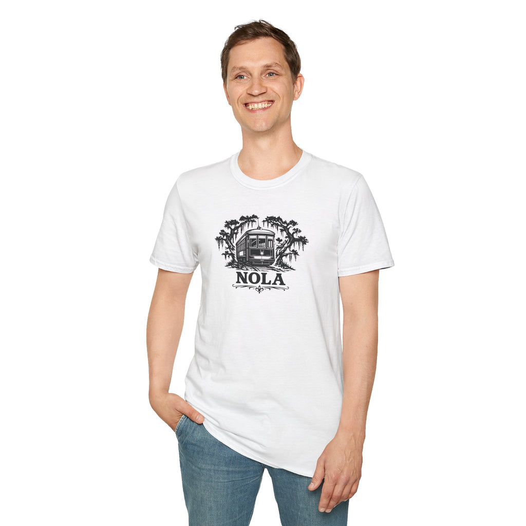 NOLA Streetcar T-Shirt — New Orleans Vintage Swamp Vibe