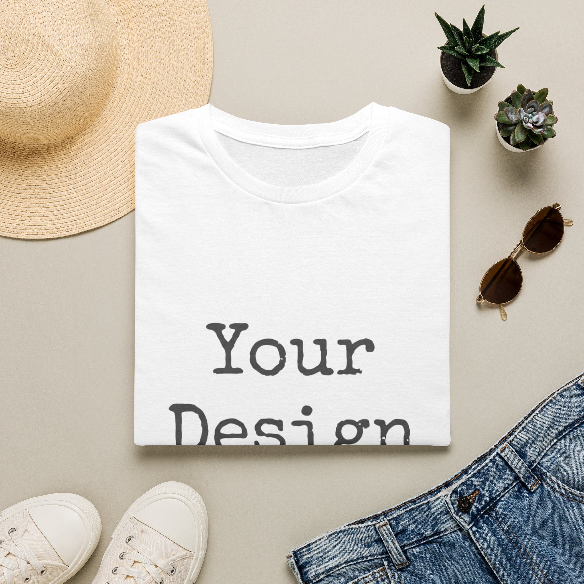 Customizable White T‑Shirt — Your Design Here Tee
