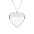 Heart Photo Pendant Necklace — Personalized Engraved Heart Locket (Silver or Gold)