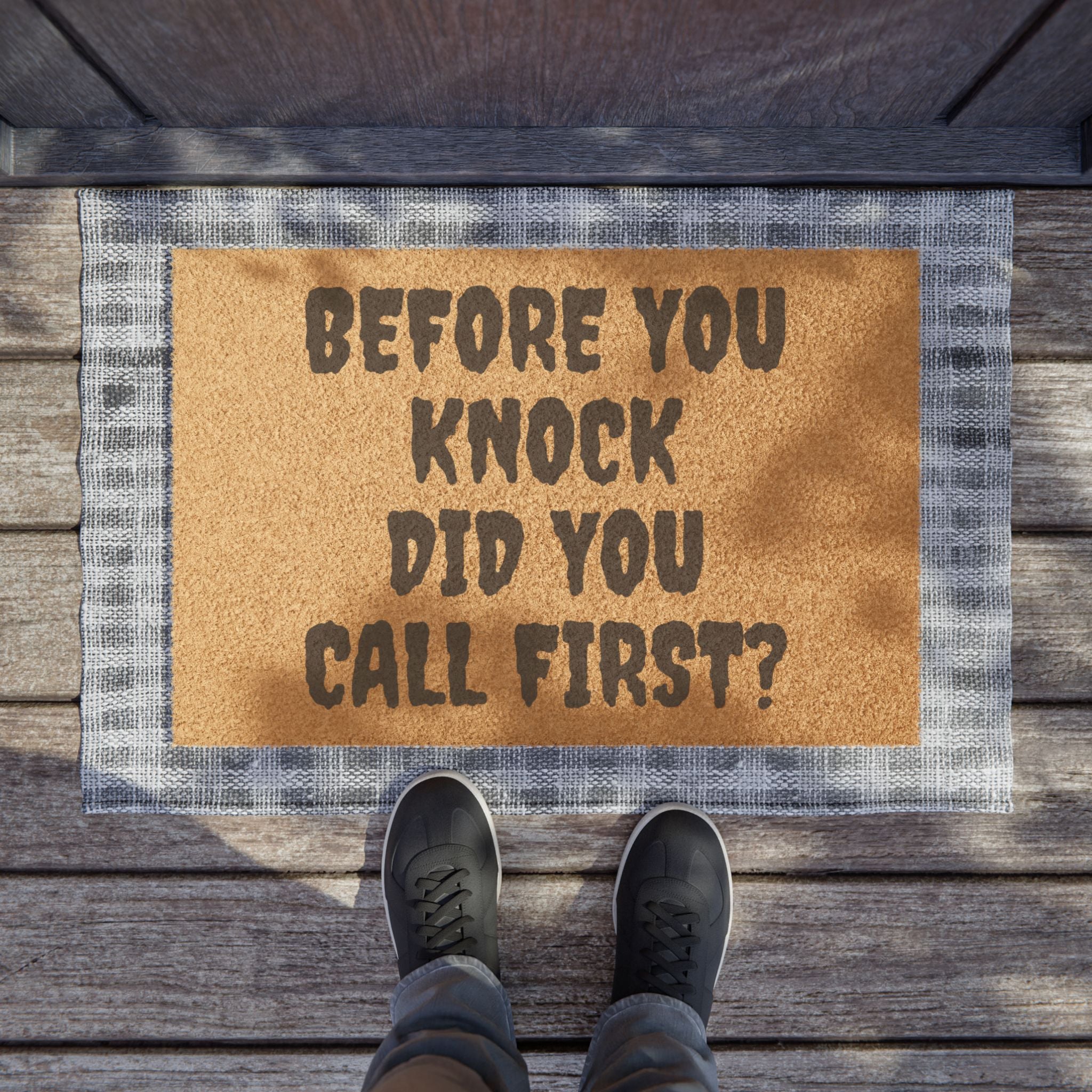 Personalized Coir Doormat — Custom Welcome Entrance Mat