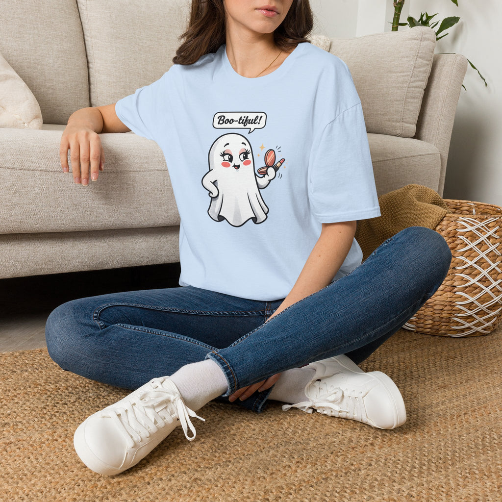 Boo-tiful Ghost T-Shirt — Cute Halloween Spirit Graphic Tee
