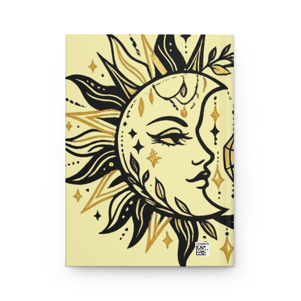 Celestial Sun & Moon Hardcover Journal — Astrology-Inspired Matte Notebook