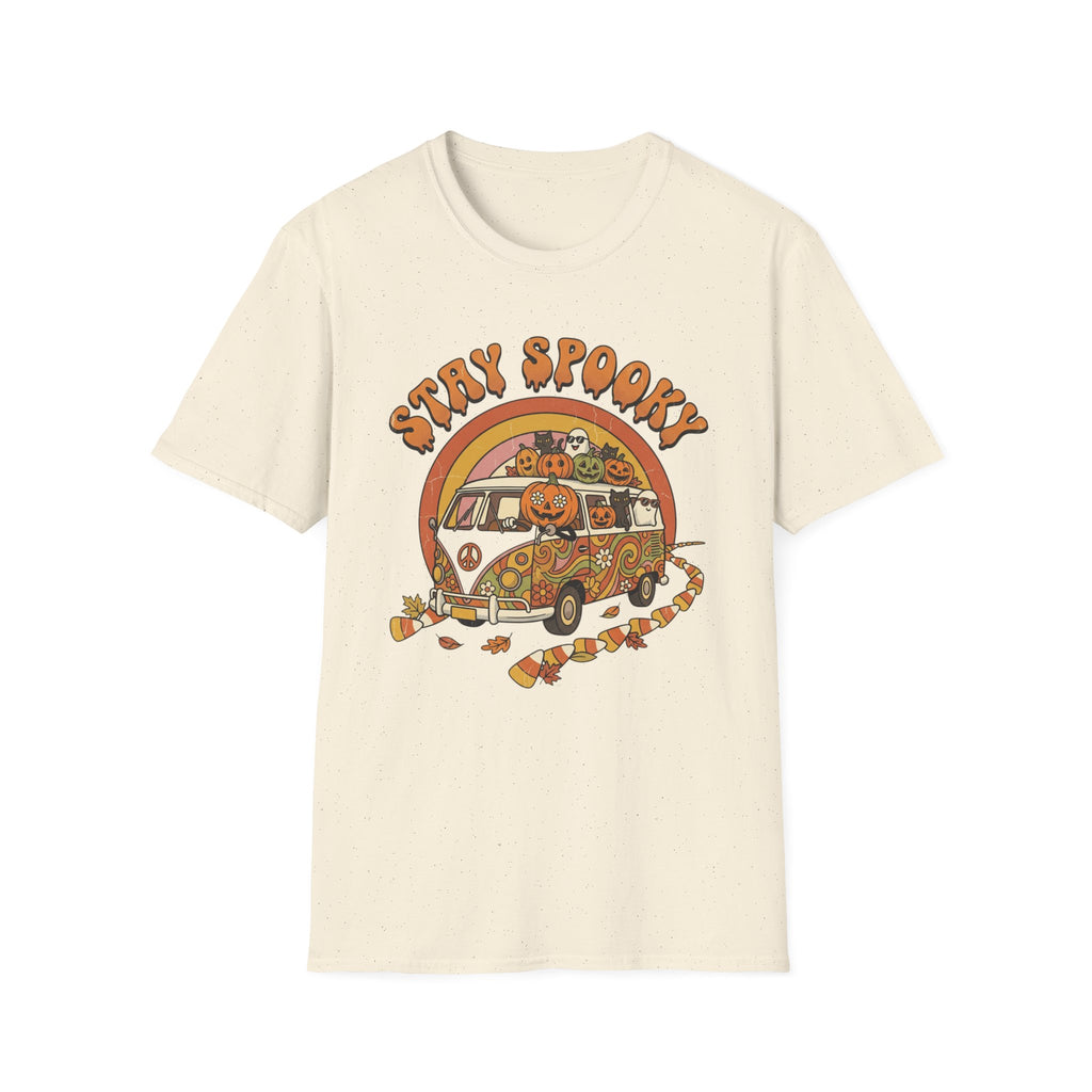 Stay Spooky Halloween T-Shirt — Retro Pumpkin Van Graphic