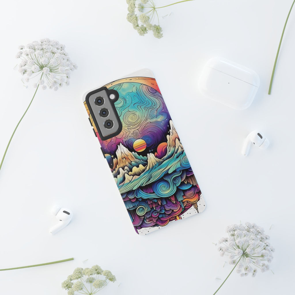 Psychedelic Mountain Sunset Tough Case
