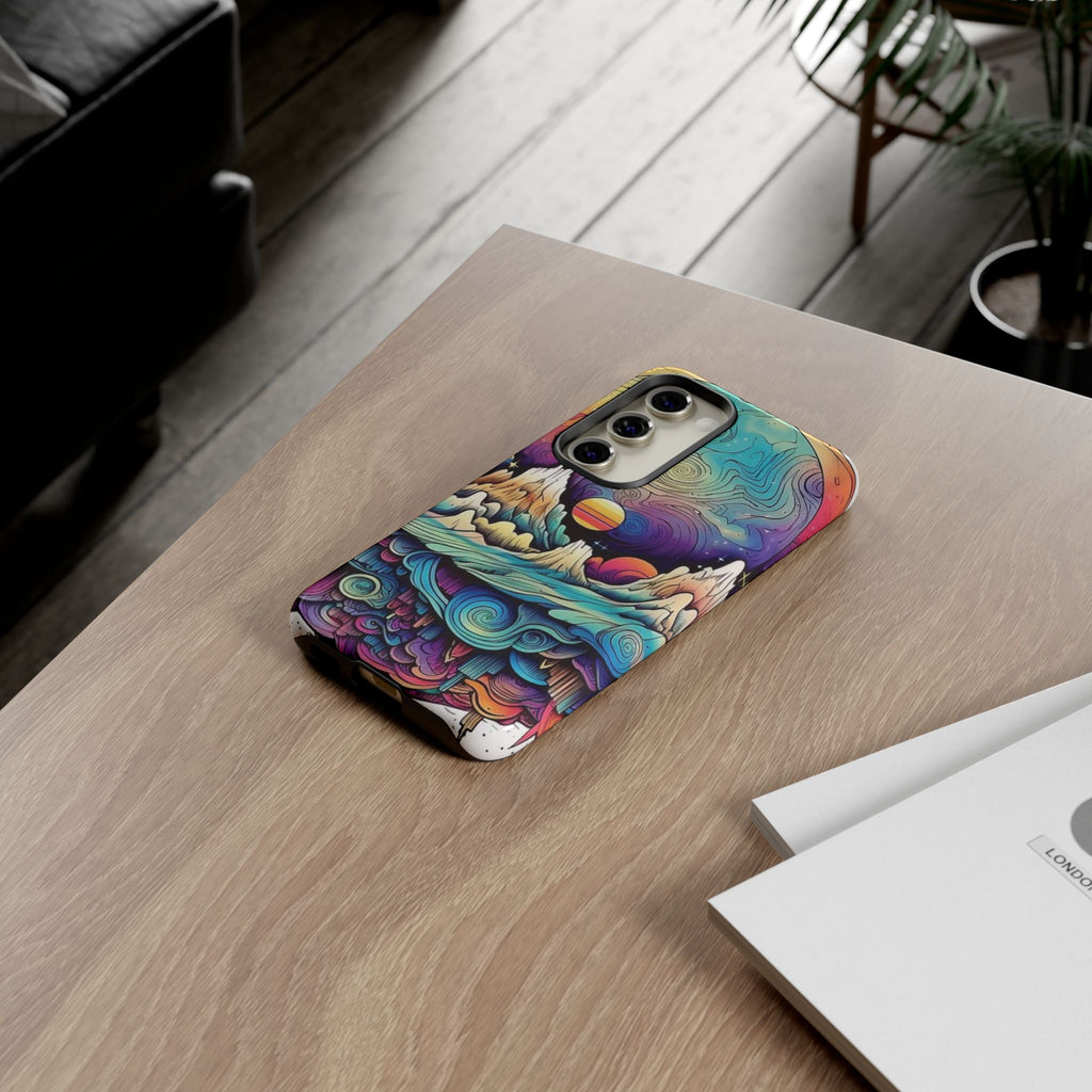 Psychedelic Mountain Sunset Tough Case