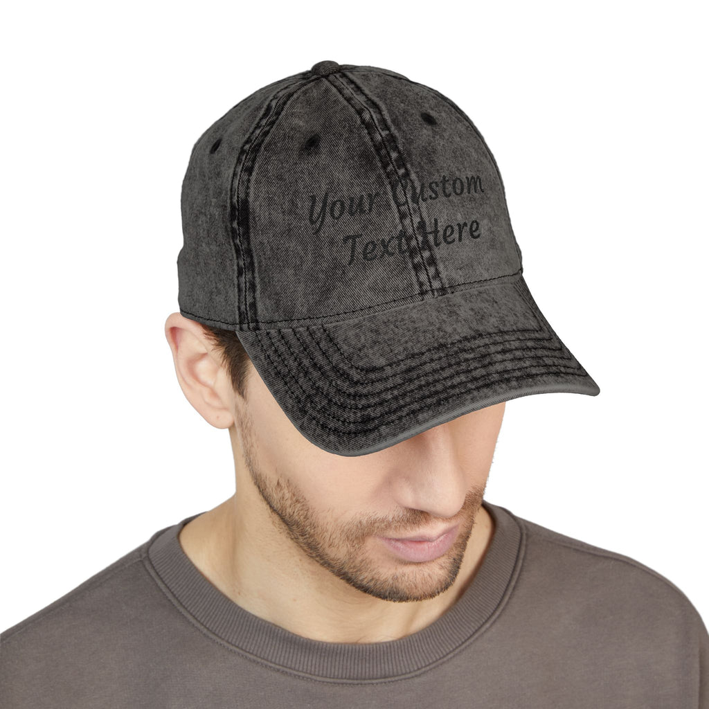 Vintage Embroidered Cap - Personalized Distressed Baseball Hat
