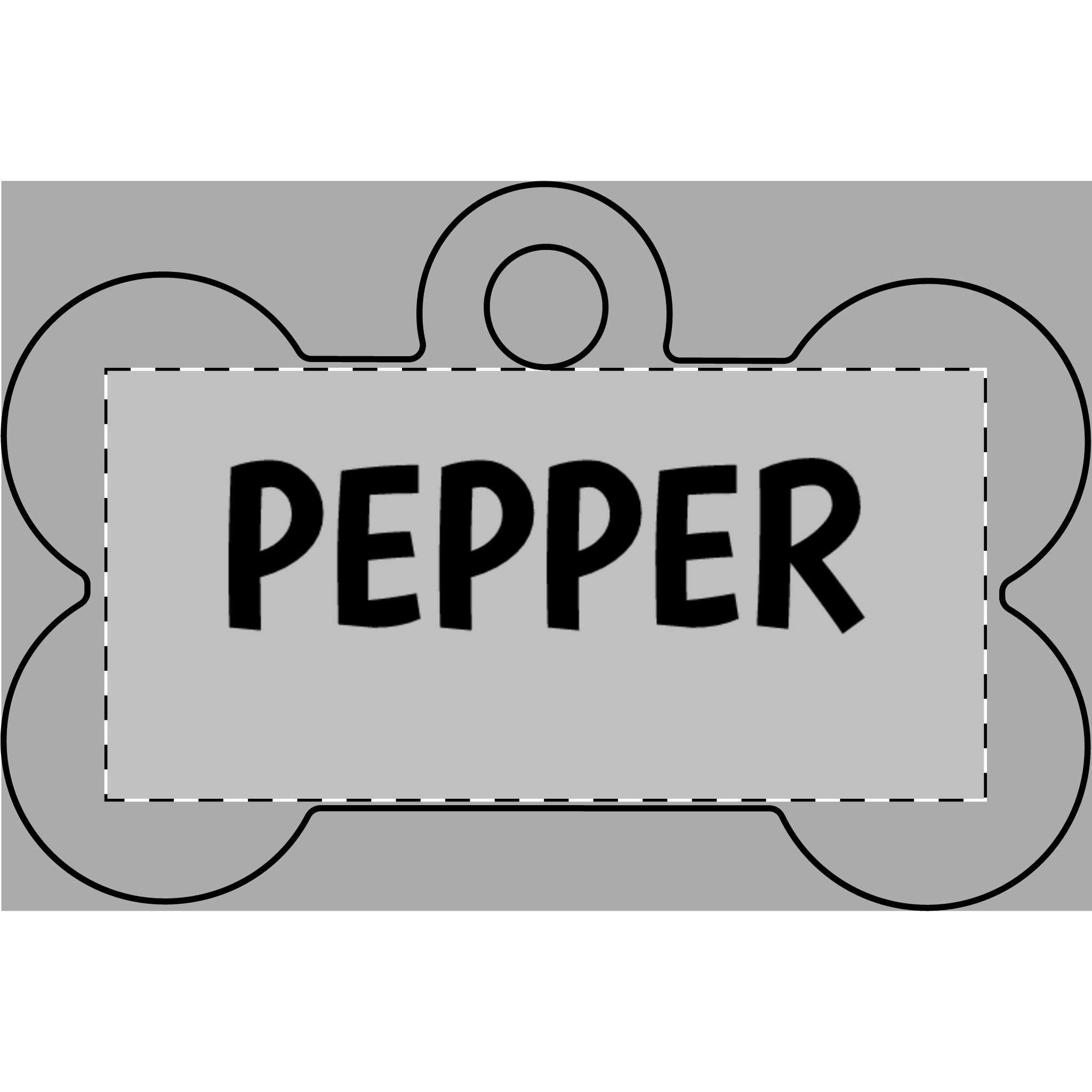 Personalized Bone Pet Tag — Engraved Name 'DUKE' Dog ID Tag