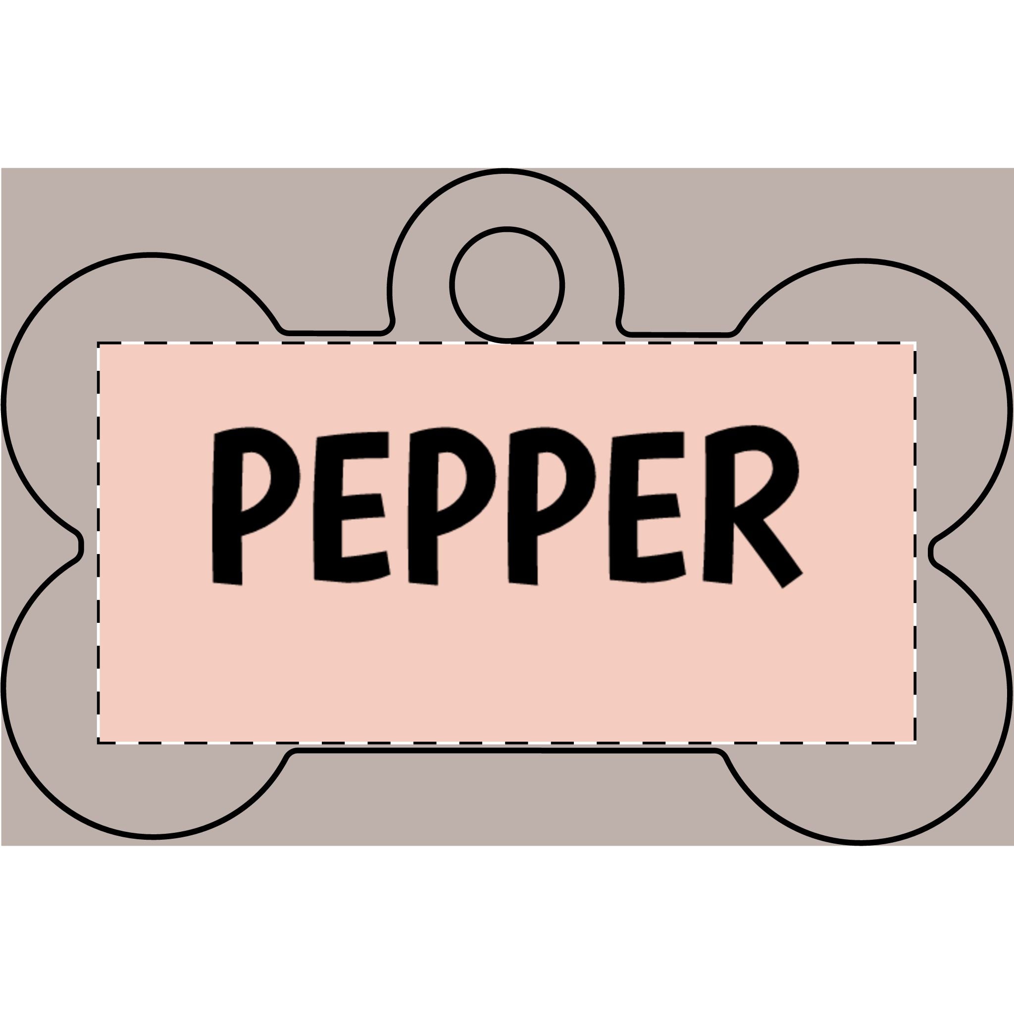 Personalized Bone Pet Tag — Engraved Name 'DUKE' Dog ID Tag