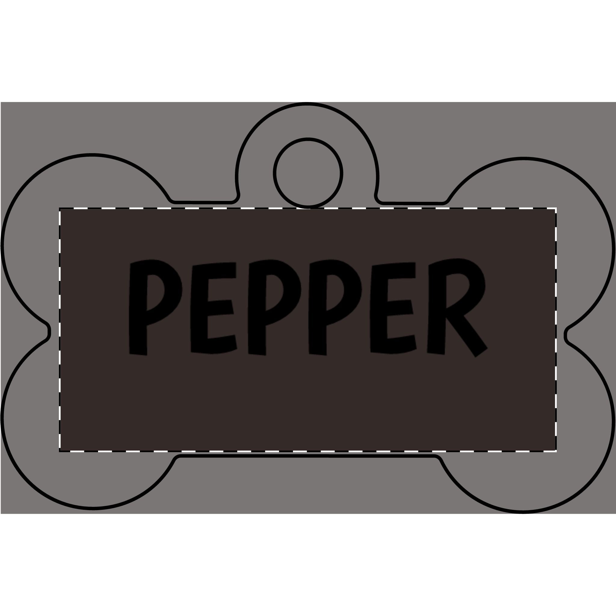 Personalized Bone Pet Tag — Engraved Name 'DUKE' Dog ID Tag