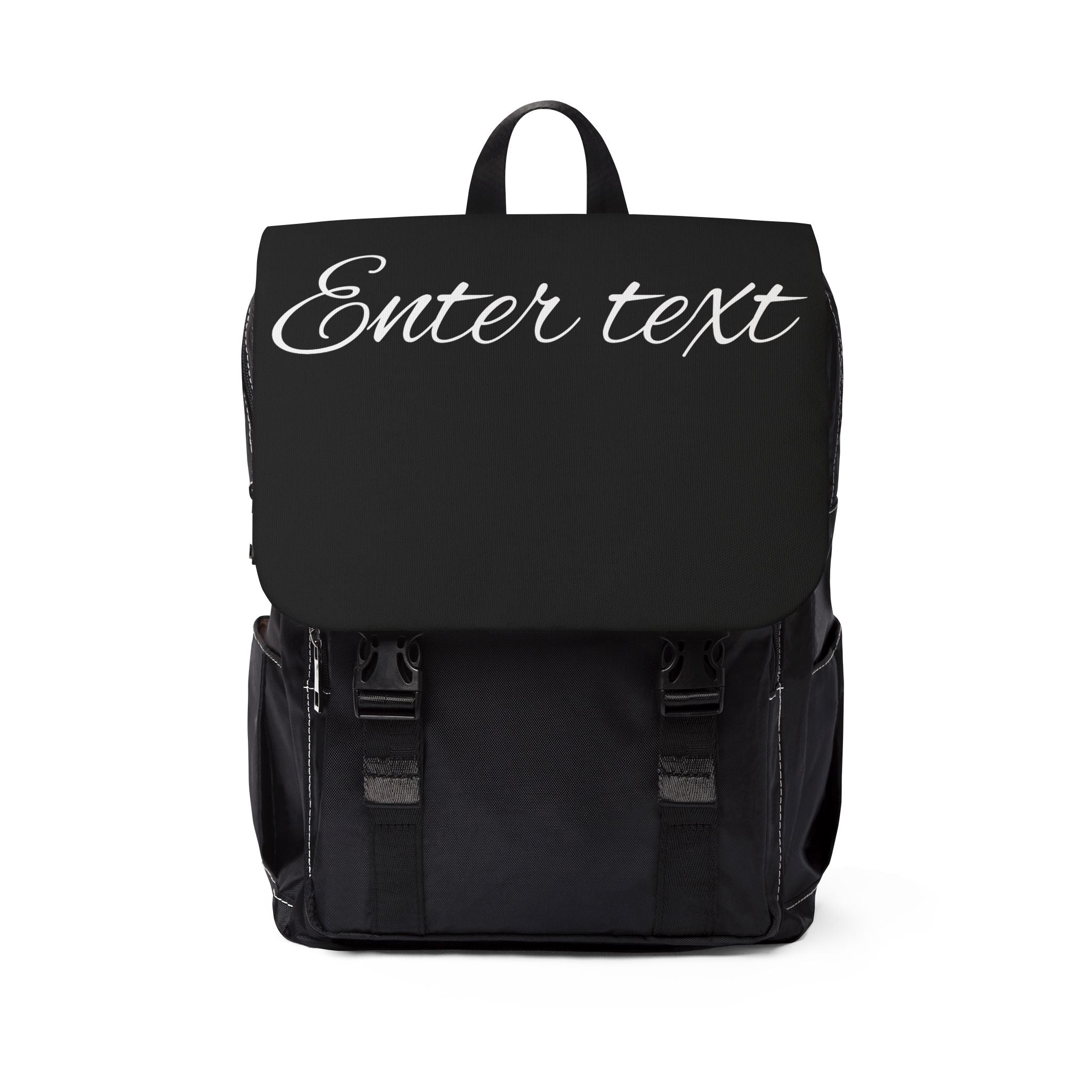 Canvas Flap Backpack — Customizable Casual Shoulder Bag