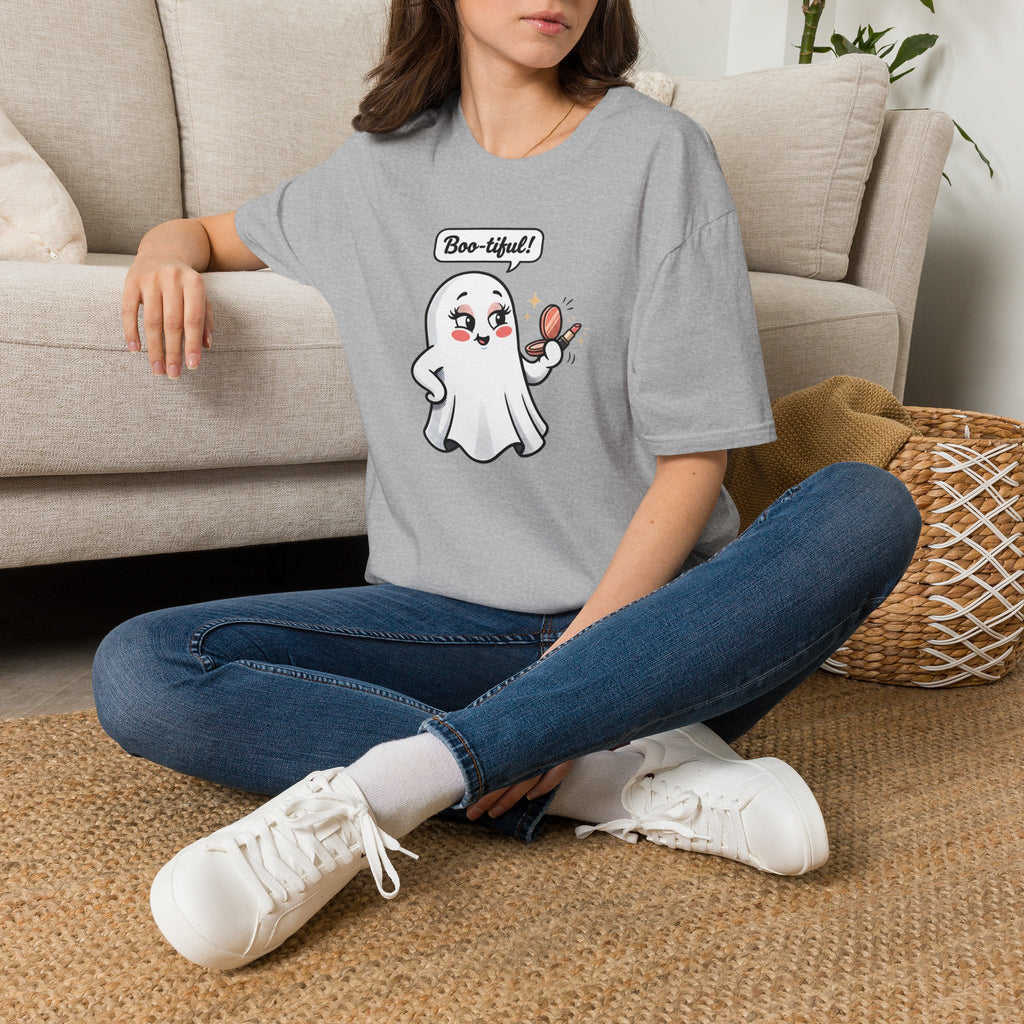 Boo-tiful Ghost T-Shirt — Cute Halloween Spirit Graphic Tee