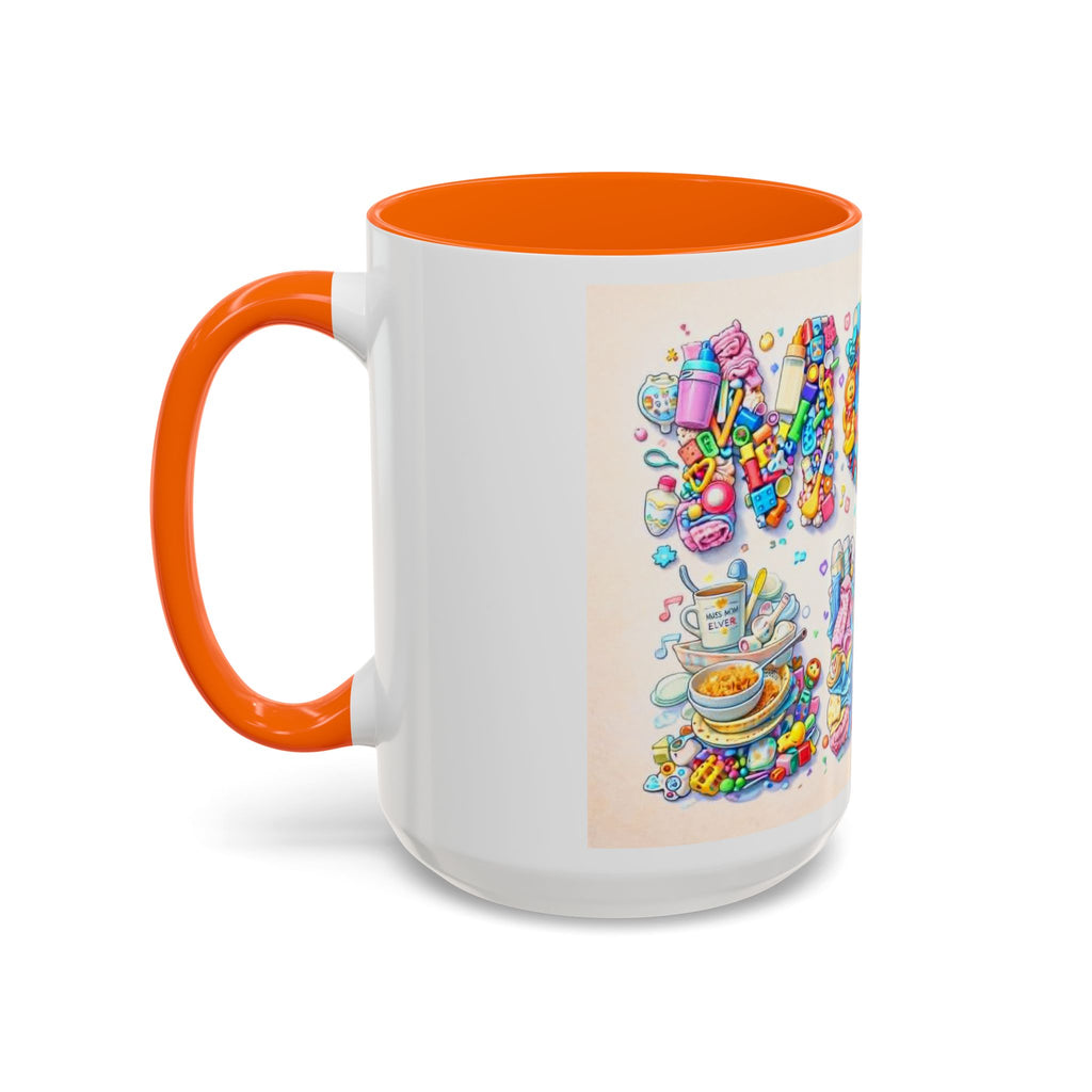 Baby Shower 'Mom to Be' Accent Coffee Mug — Cute Toy Lettering Design