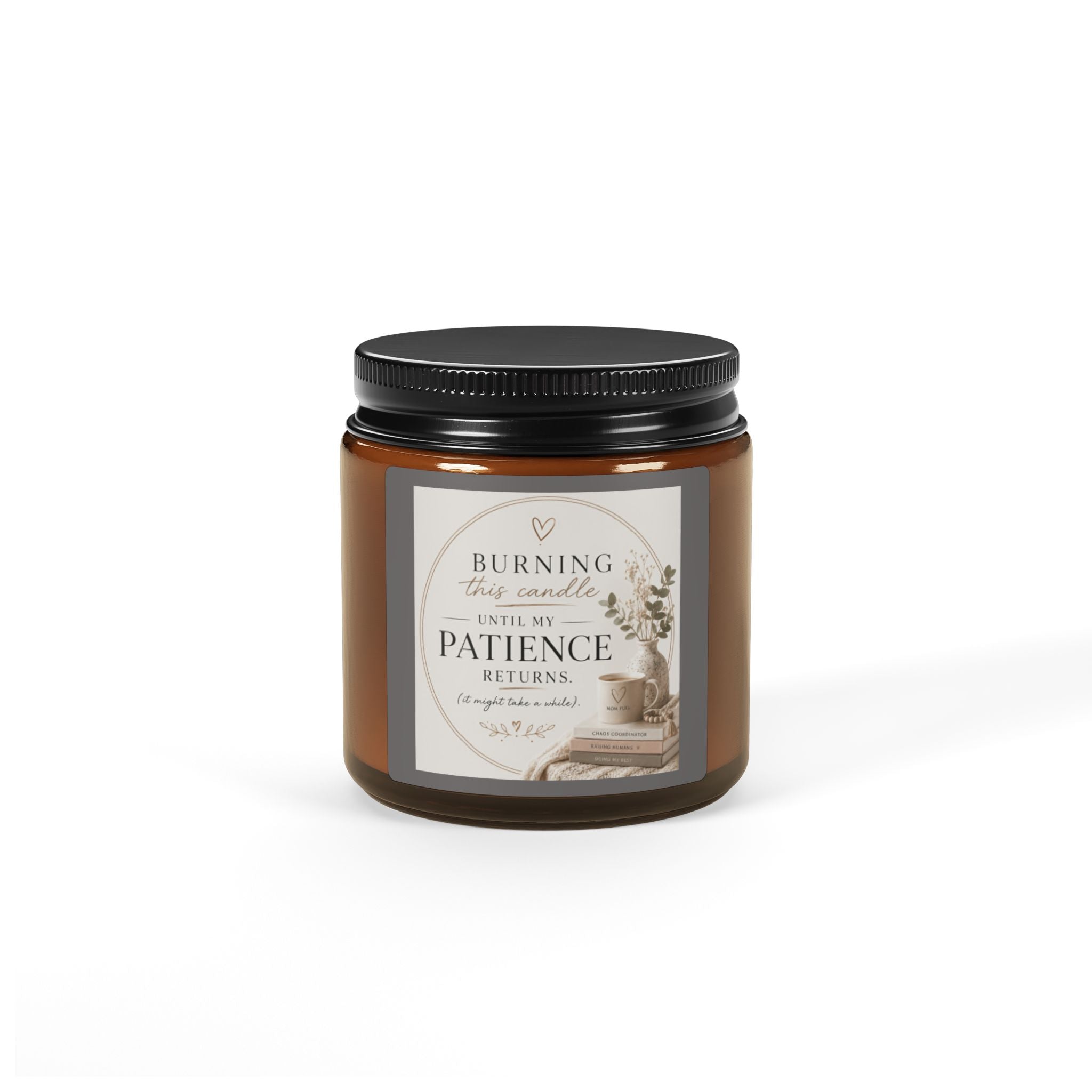Patience Scented Soy Candle — Amber Jar Aromatherapy Candle (Multiple Sizes)