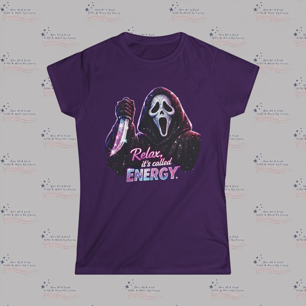 "Relax, It’s Called Energy" Neon Horror T-Shirt