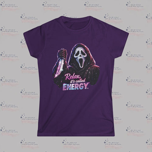 "Relax, It’s Called Energy" Neon Horror T-Shirt