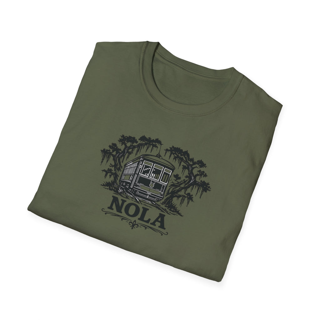 NOLA Streetcar T-Shirt — New Orleans Vintage Swamp Vibe