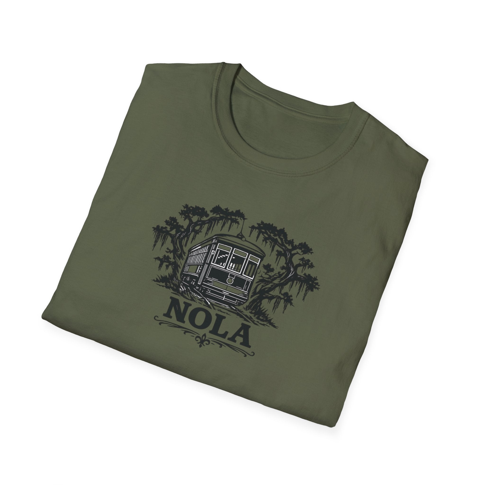 NOLA Streetcar T-Shirt — New Orleans Vintage Swamp Vibe