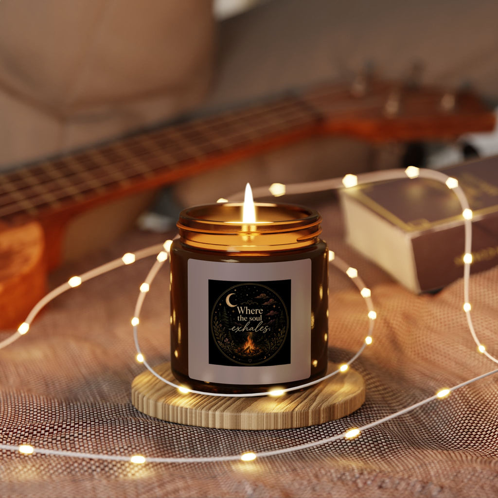 Where the Soul Warms Soy Candle — Amber Jar Scented Candle (Multiple Sizes)