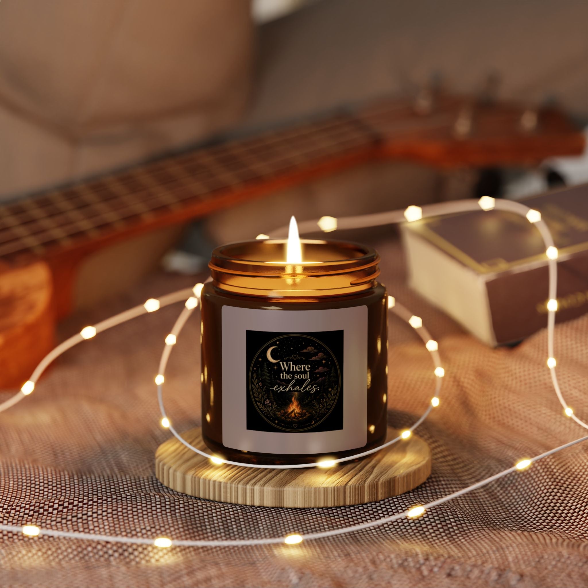 Where the Soul Warms Soy Candle — Amber Jar Scented Candle (Multiple Sizes)