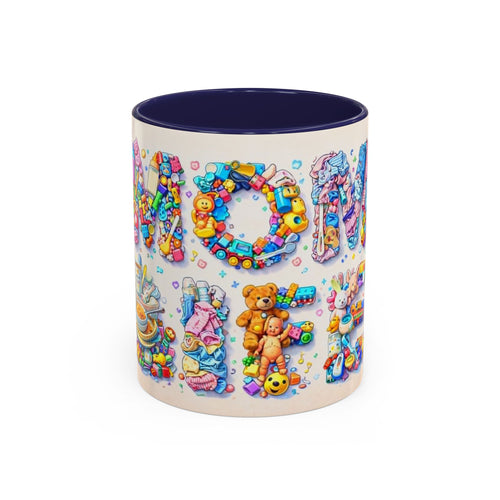 Baby Shower 'Mom to Be' Accent Coffee Mug — Cute Toy Lettering Design