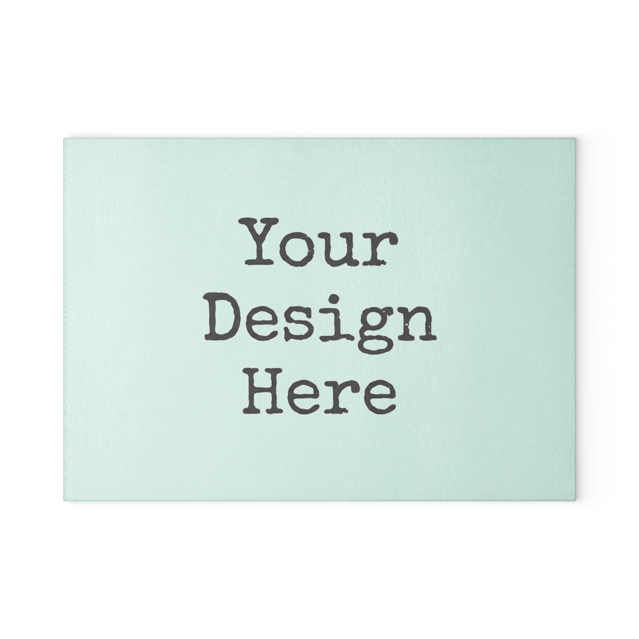 Glass Cutting Board - Customizable Mint Stripe Design (Your Design Here)