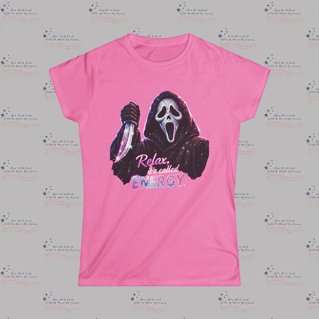 "Relax, It’s Called Energy" Neon Horror T-Shirt