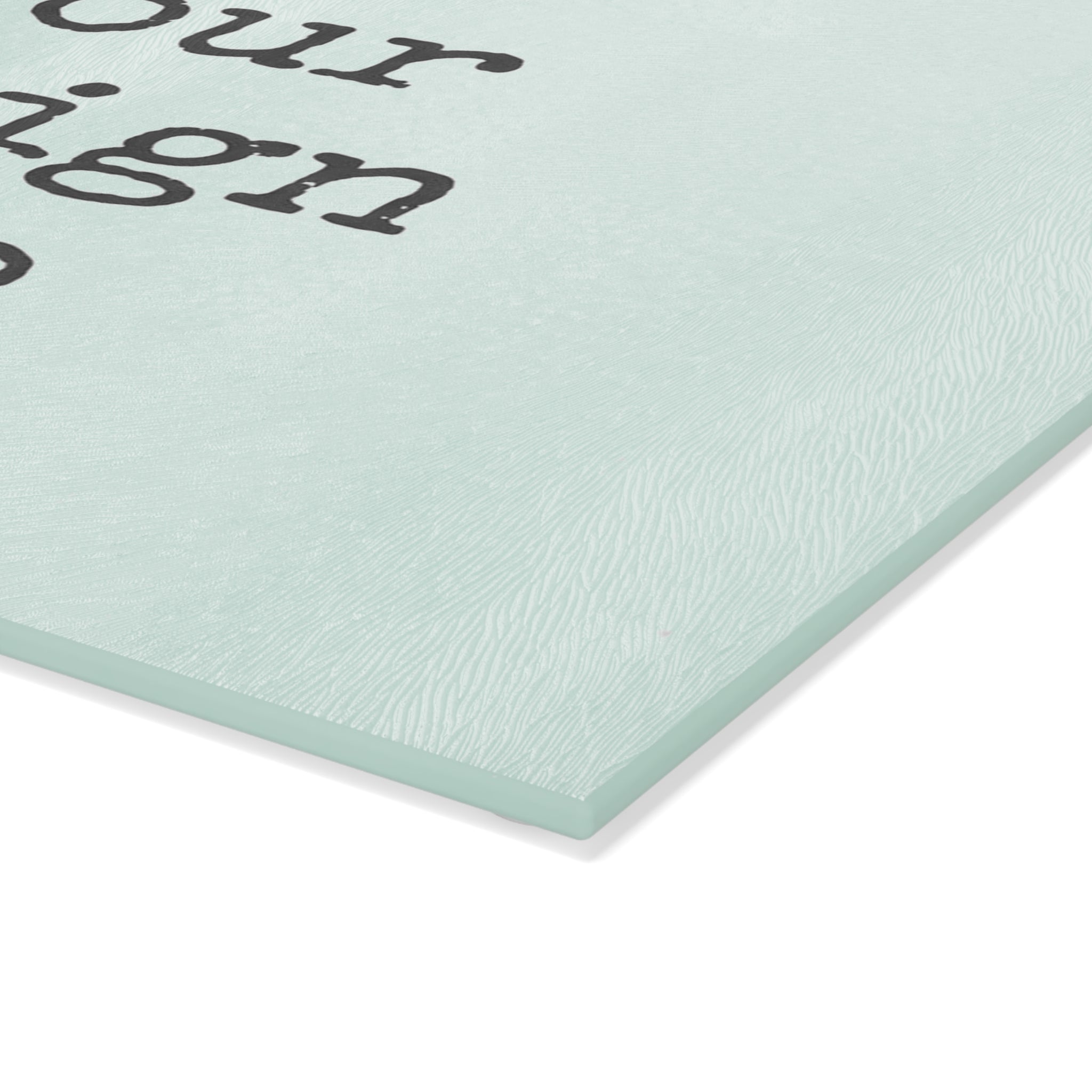 Glass Cutting Board - Customizable Mint Stripe Design (Your Design Here)
