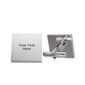 Personalized Gold Square Cufflinks — Custom Engraved "Print it your way" Formal Accessories