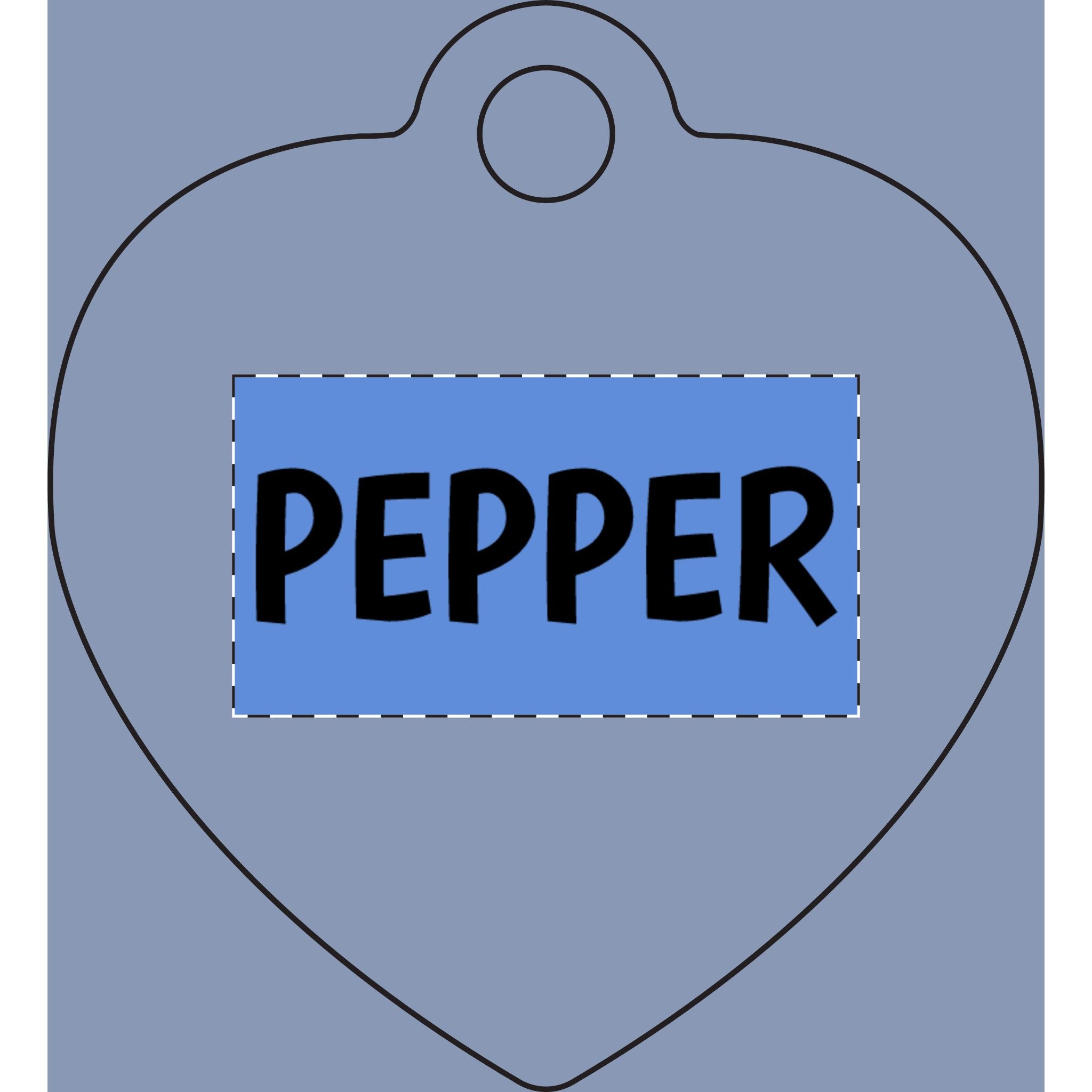 Personalized Bone Pet Tag — Engraved Name 'DUKE' Dog ID Tag