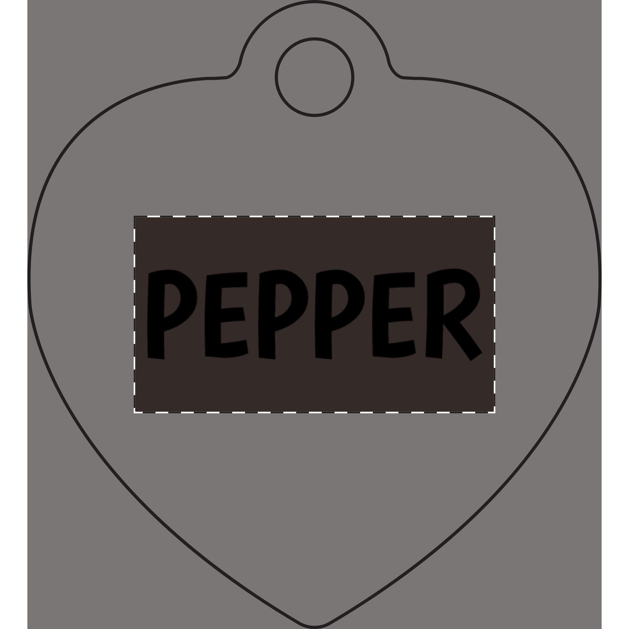 Personalized Bone Pet Tag — Engraved Name 'DUKE' Dog ID Tag
