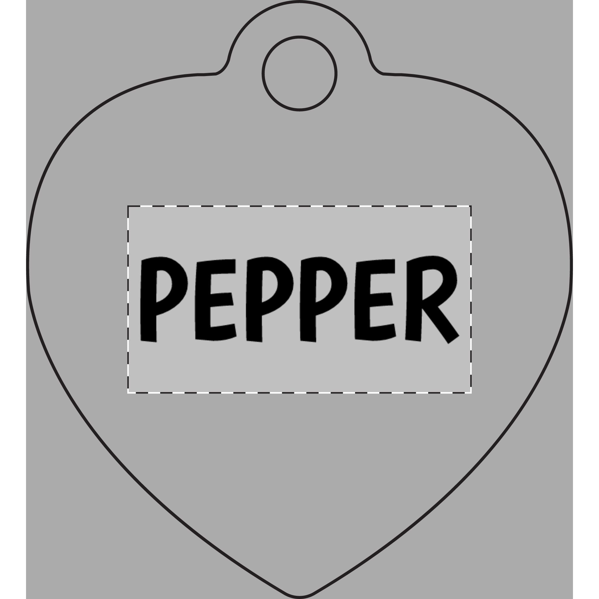 Personalized Bone Pet Tag — Engraved Name 'DUKE' Dog ID Tag
