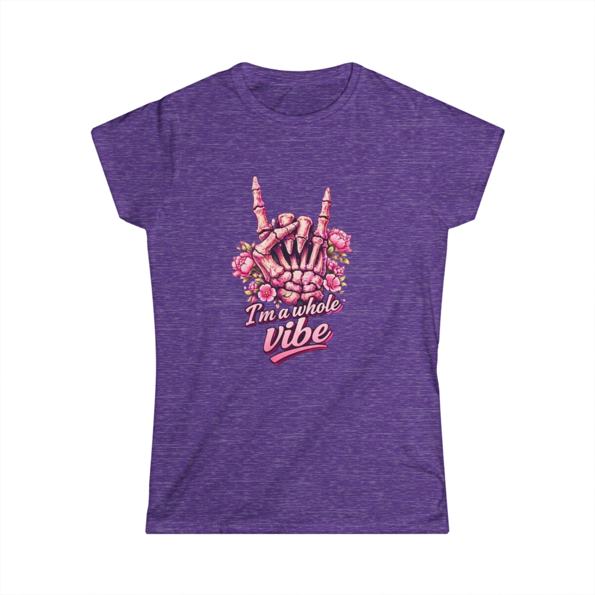 Rock Hand Floral Tee — "I'm Whole Vibe" Women's Graphic T-Shirt