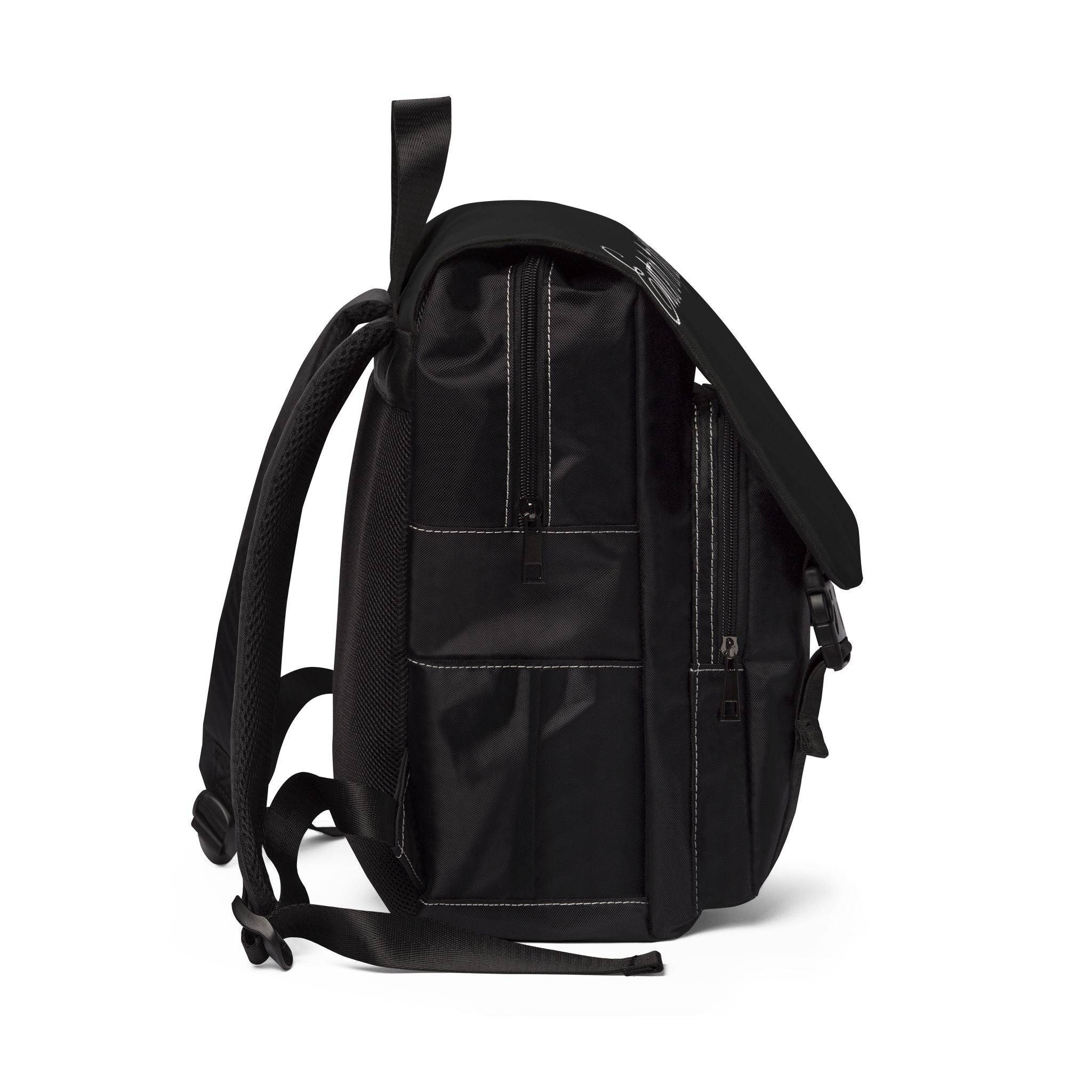 Canvas Flap Backpack — Customizable Casual Shoulder Bag
