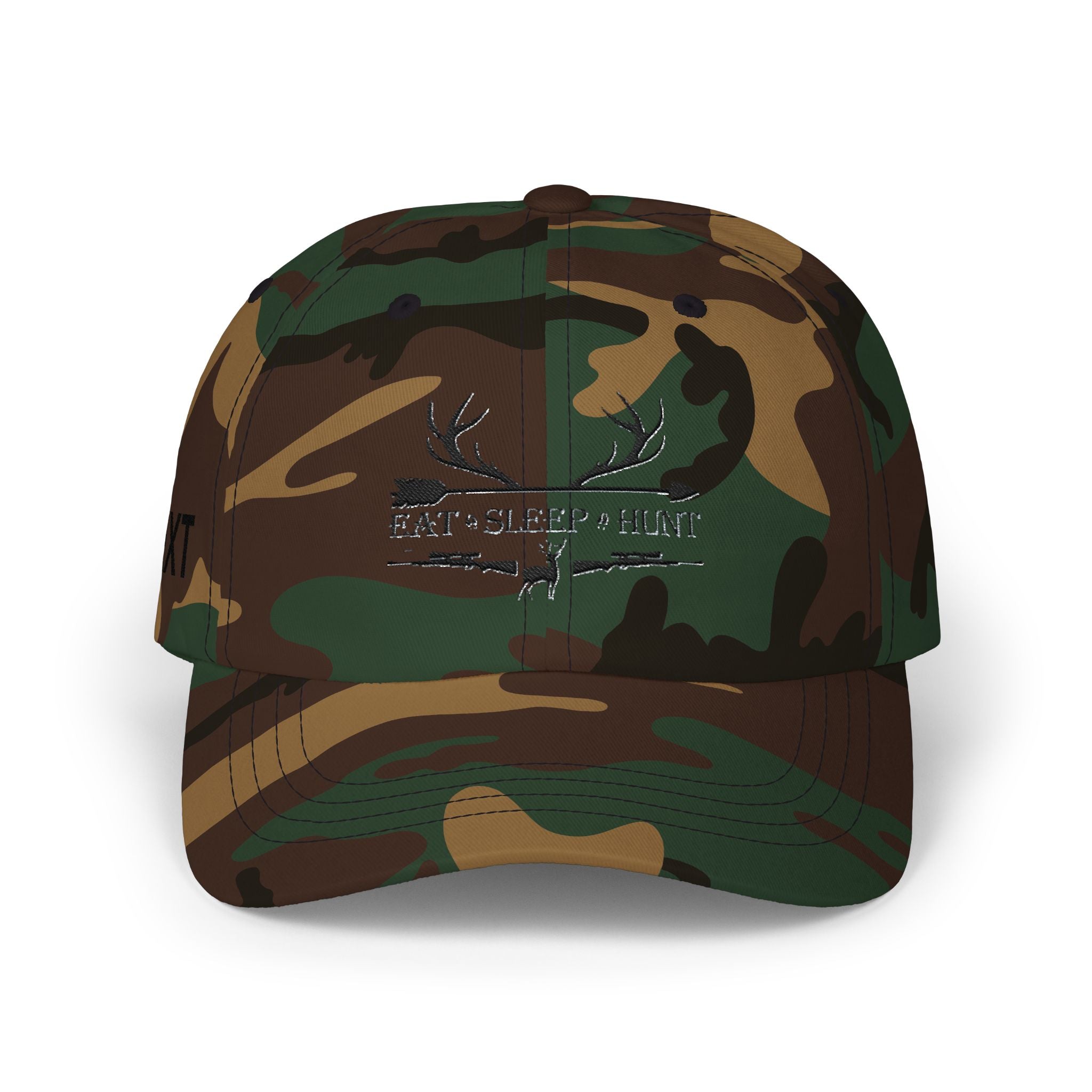 Men"s Cap — 'Eat • Sleep • Hunt' Antler Baseball Hat for Hunters
