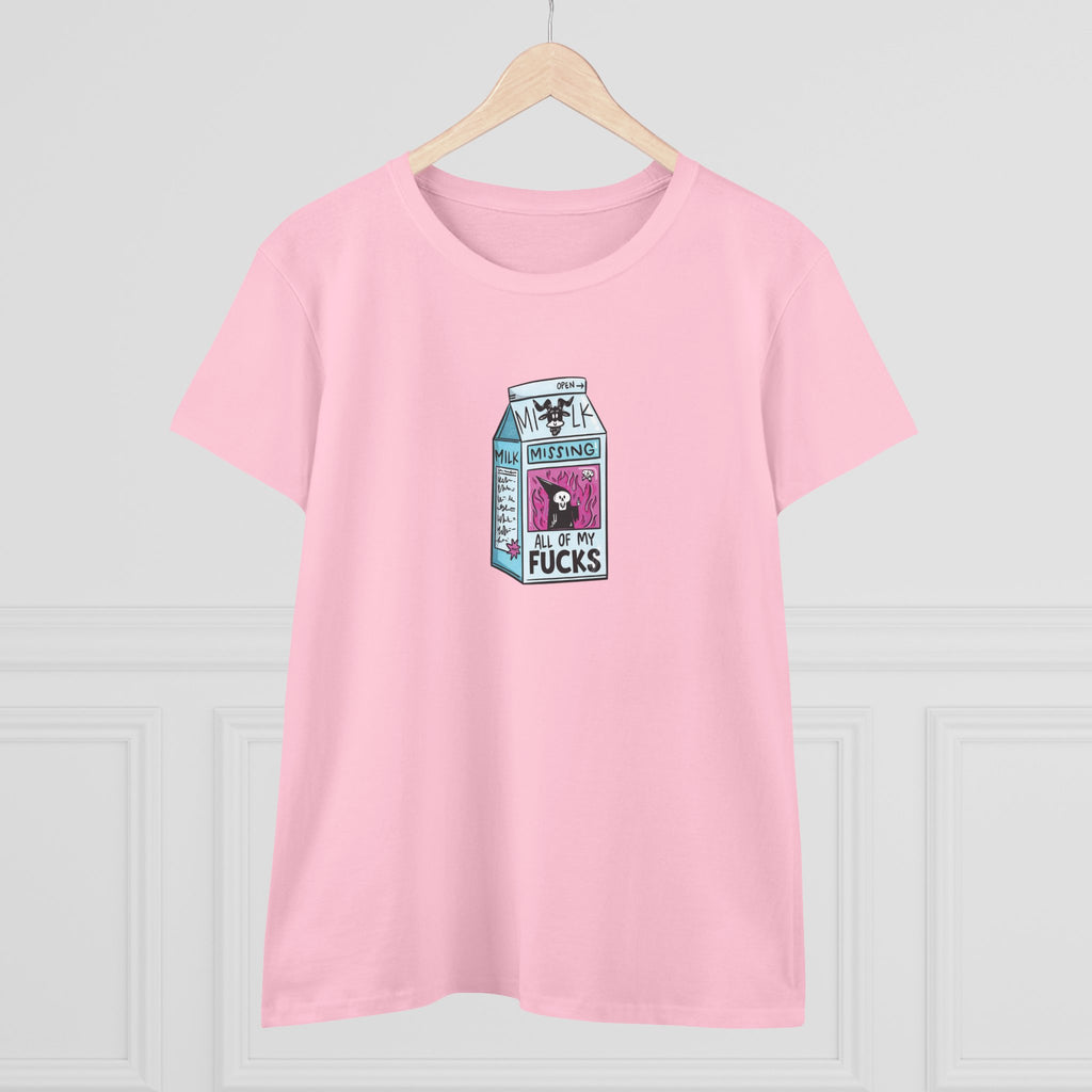 All My Fucks' Cartoon Milk Carton Women's T-Shirt