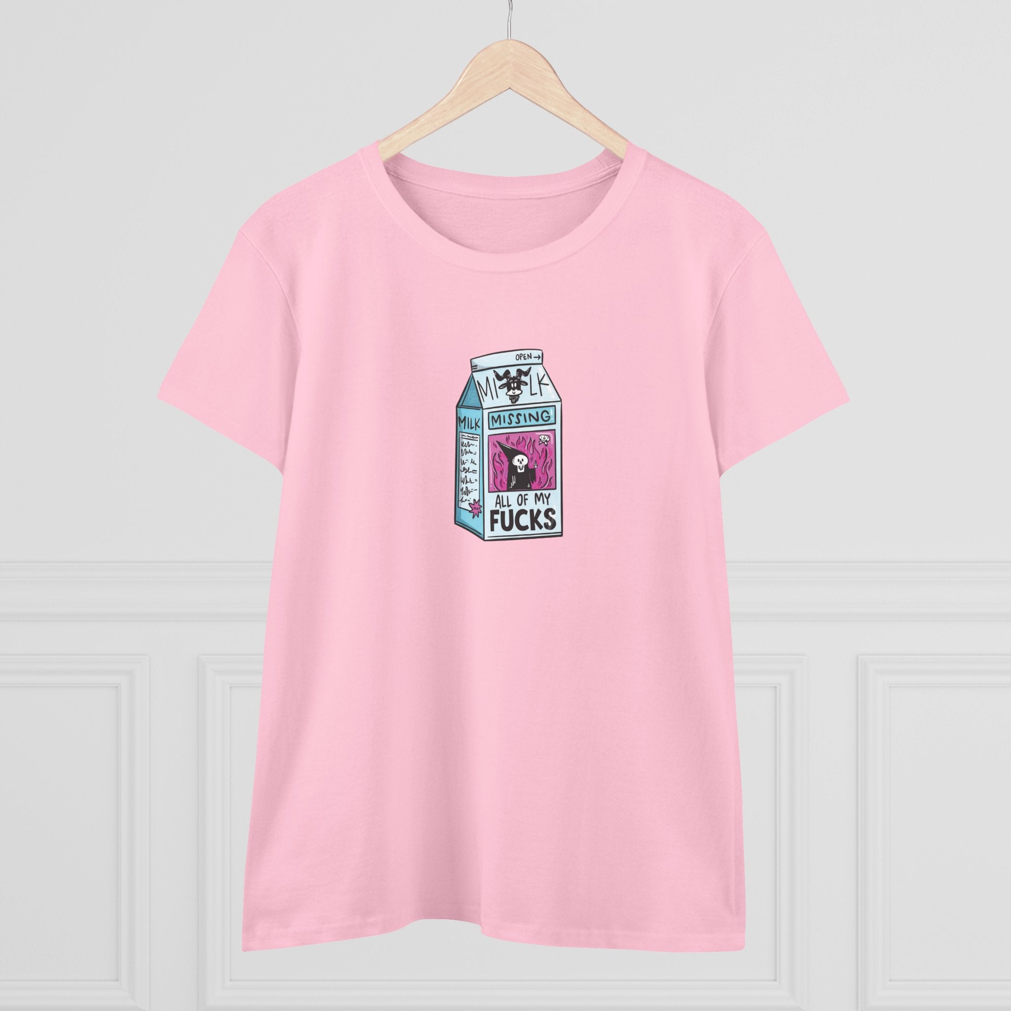 All My Fucks' Cartoon Milk Carton Women's T-Shirt