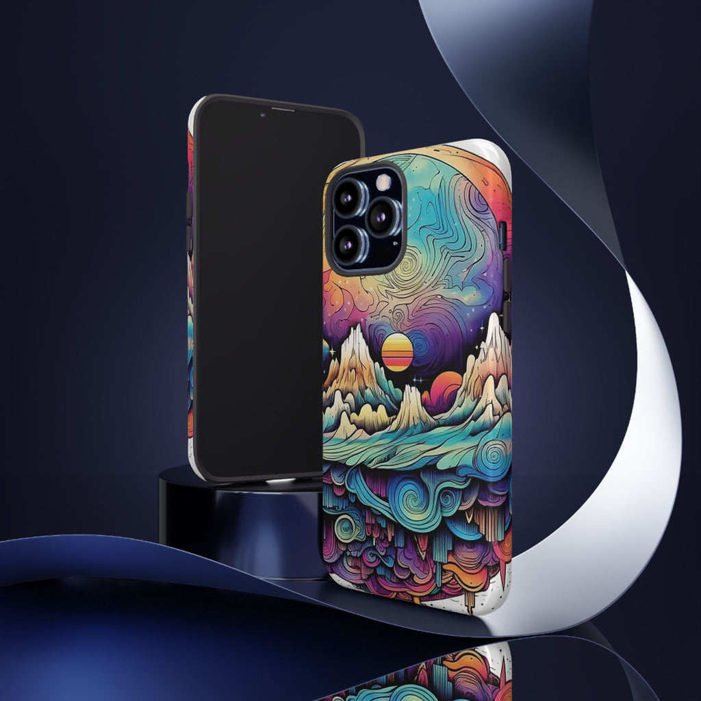 Psychedelic Mountain Sunset Tough Case