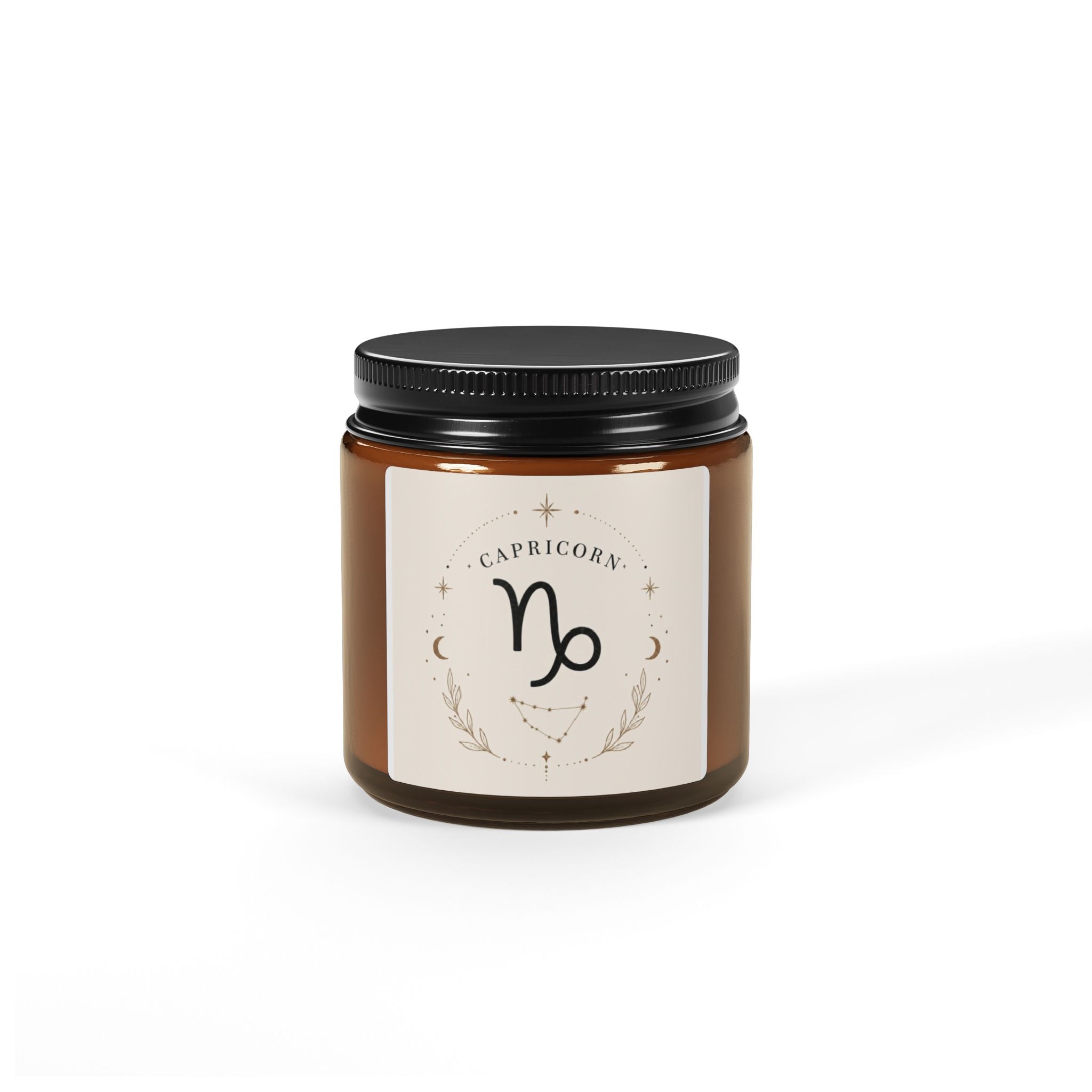 Capricorn Soy Candle — Amber Jar Scented Candle (Zodiac Gift)