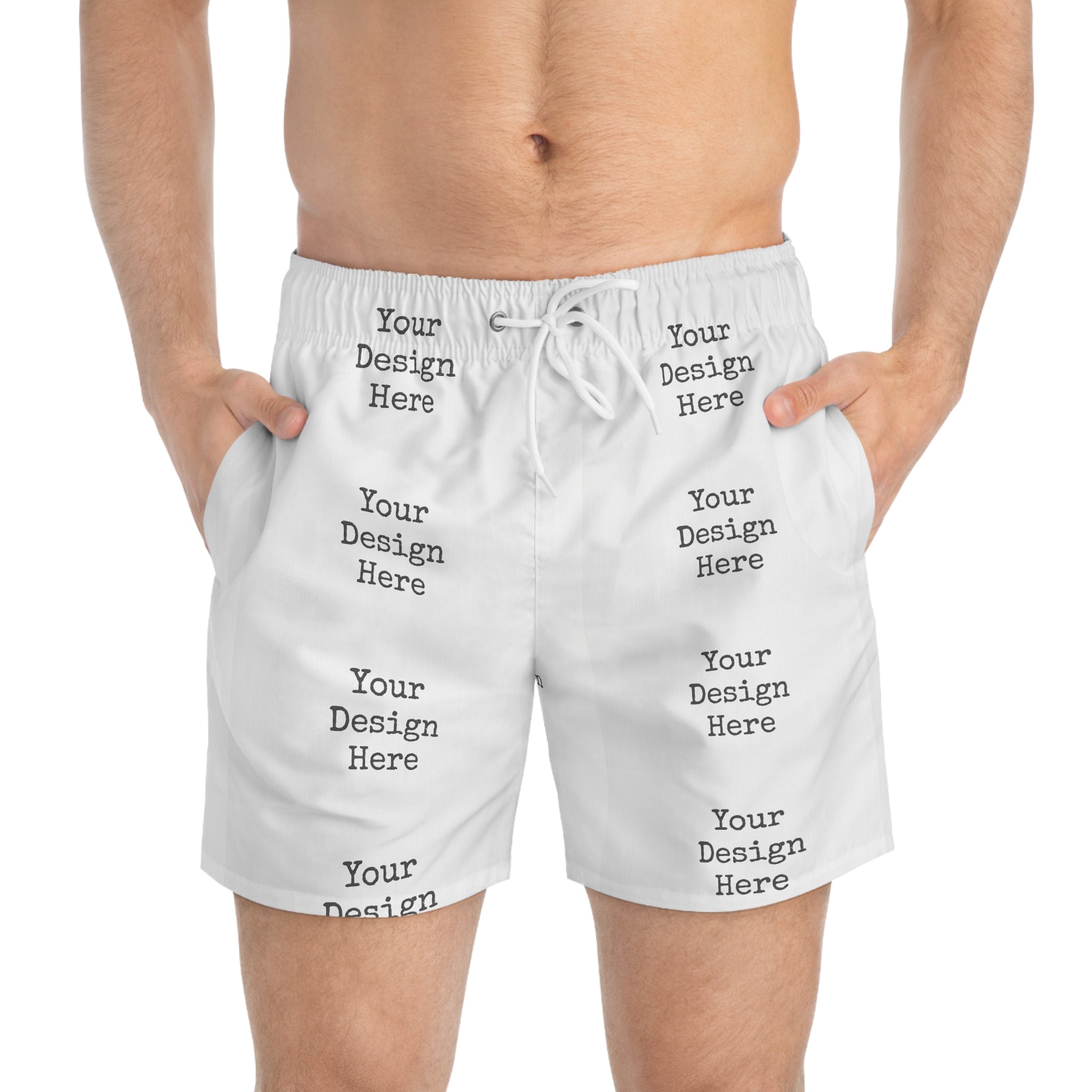 Custom All-Over Print Swim Trunks — Personalized Beach Shorts