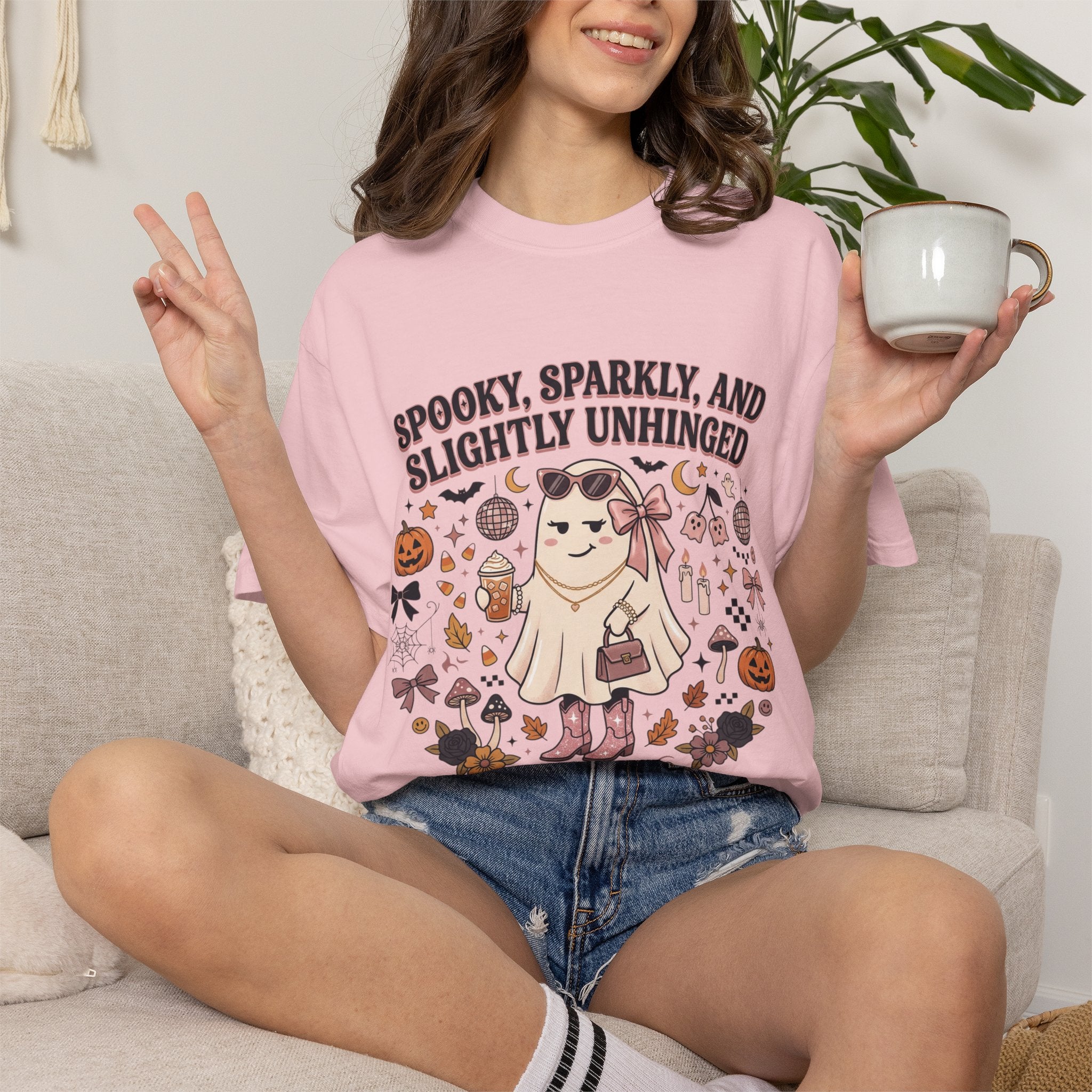 Spooky, Sparkly & Slightly Unhinged Halloween T-Shirt