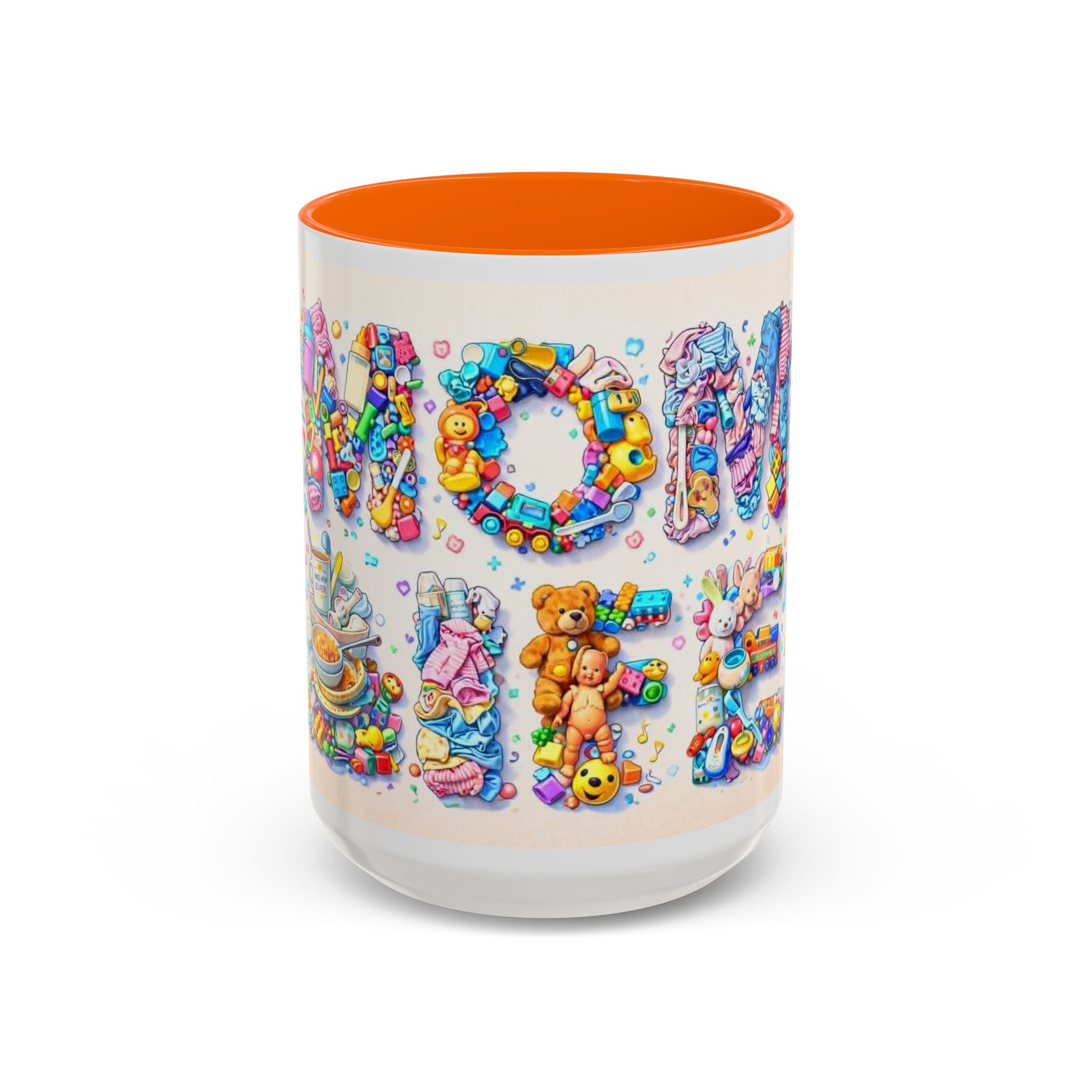 Baby Shower 'Mom to Be' Accent Coffee Mug — Cute Toy Lettering Design