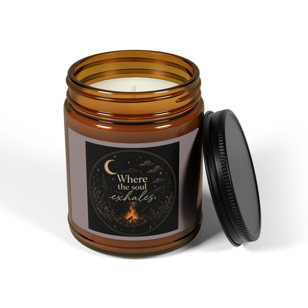 Where the Soul Warms Soy Candle — Amber Jar Scented Candle (Multiple Sizes)