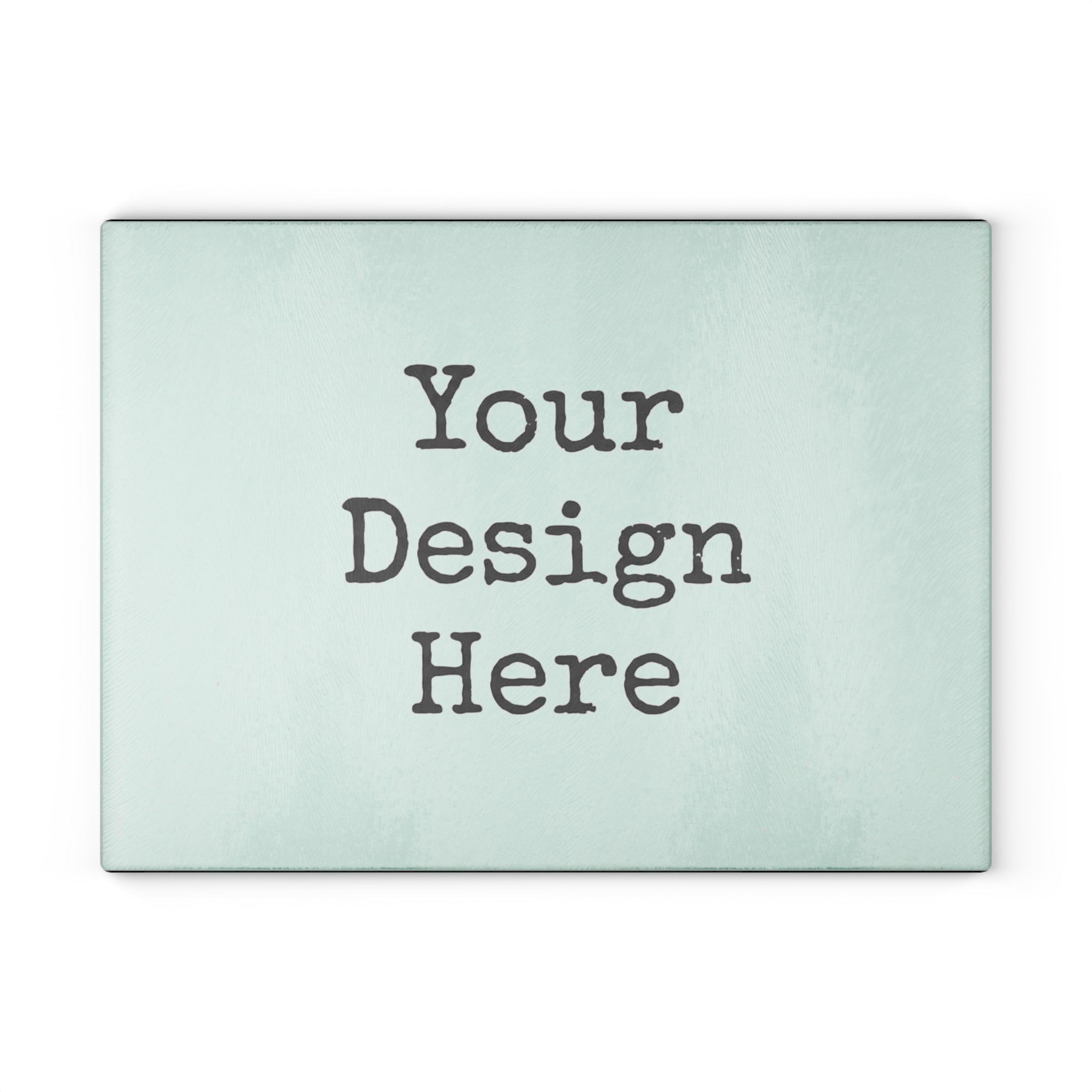 Glass Cutting Board - Customizable Mint Stripe Design (Your Design Here)
