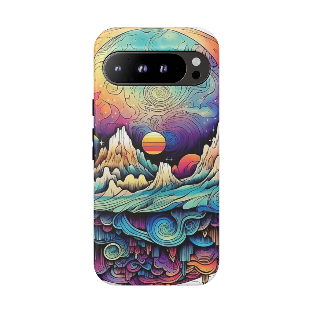 Psychedelic Mountain Sunset Tough Case