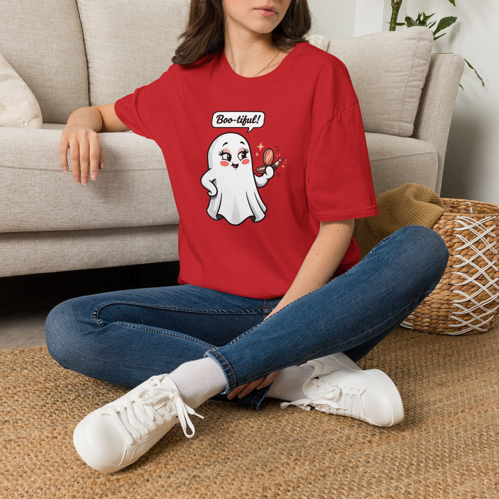 Boo-tiful Ghost T-Shirt — Cute Halloween Spirit Graphic Tee